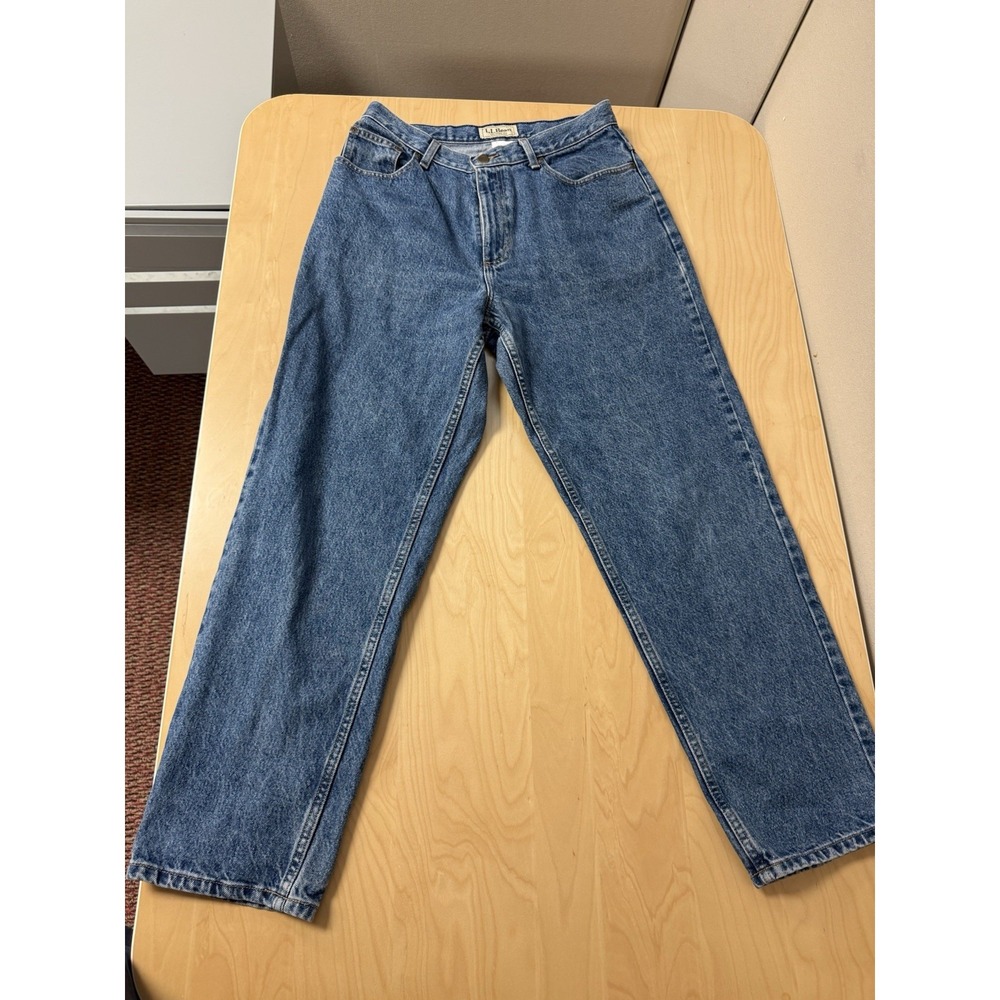 90s Y2K Vintage L.L. Bean Relaxed Fit Medium Wash Denim Jeans Women's 12